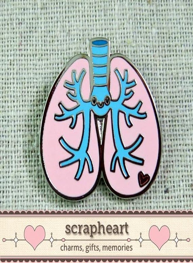SCRAPHEART Cute Lung Enamel Pin - Respiratory Therapist Gift, Kawaii Nurse Pin, Pulmonary Rehab & Medical Student Accessory - Image 5